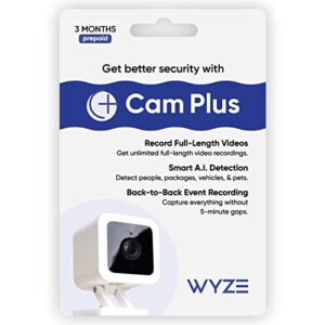 wyze cam plus 3 month subscription (packaging may vary)