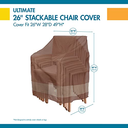 Duck Covers Ultimate Waterproof 26 Inch Stackable Patio Chair Cover, Outdoor Chair Covers