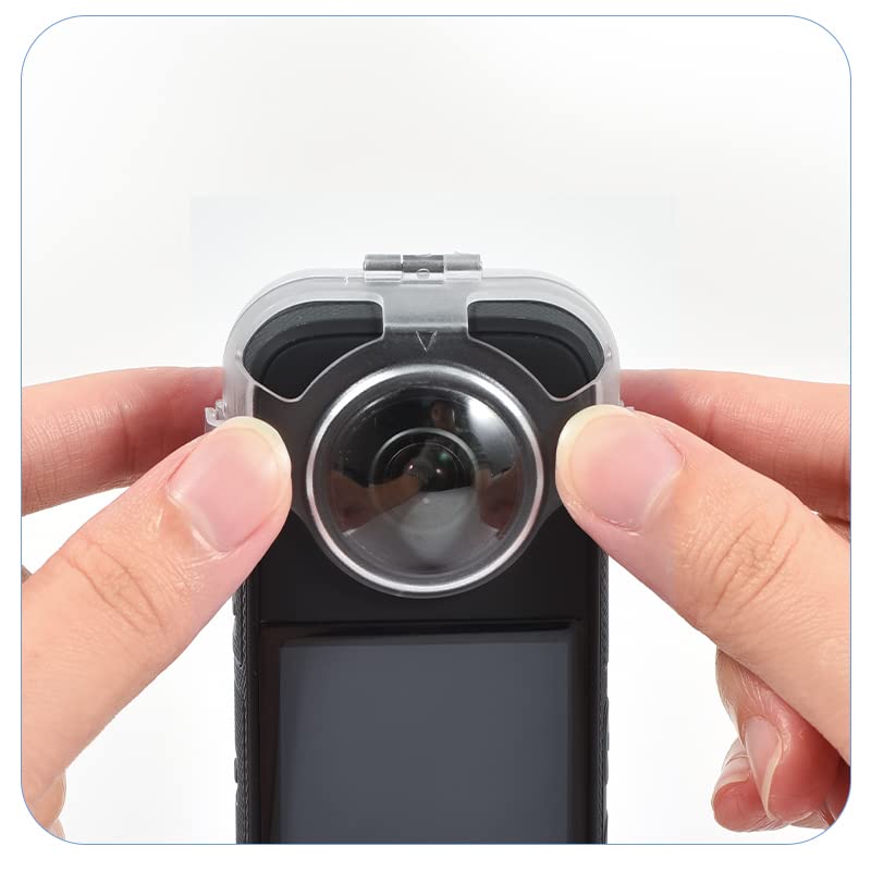 GAEKOL Lens Guard for Insta360 X3, Quick-Detach Transparent Water-Proof Shockproof Lens Caps for Insta360 X3