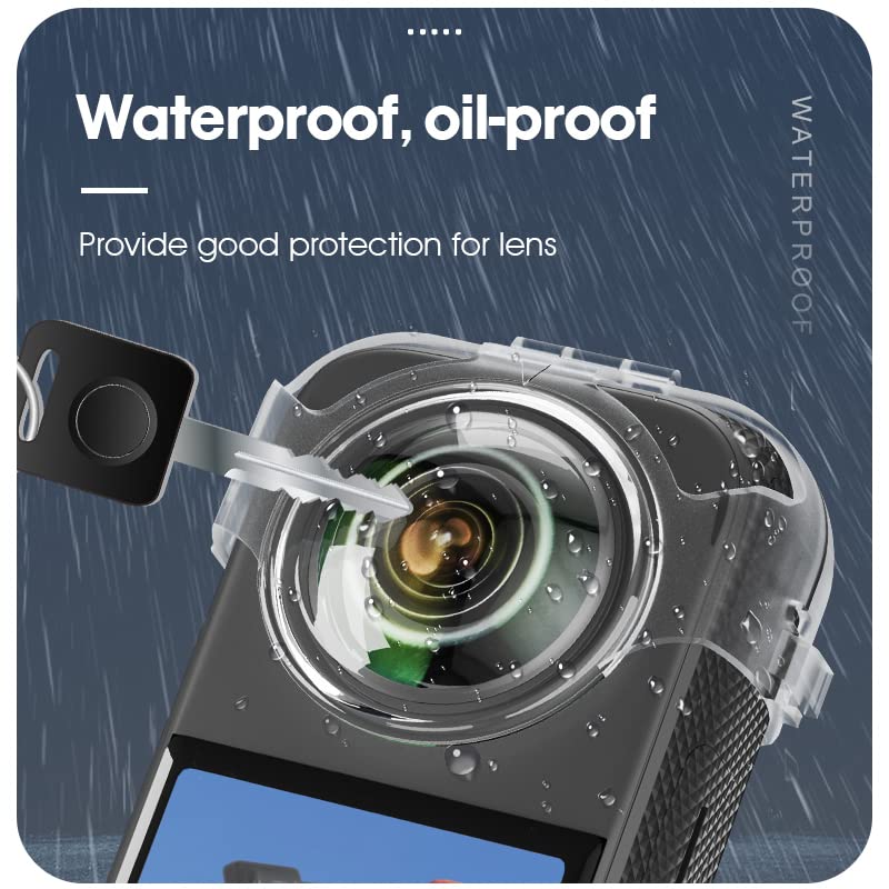 GAEKOL Lens Guard for Insta360 X3, Quick-Detach Transparent Water-Proof Shockproof Lens Caps for Insta360 X3