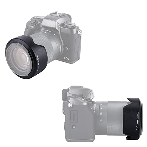 JJC EW-60F Reversible Lens Hood for Canon RF-S 18-150mm F3.5-6.3 is STM Lens on EOS R7 R10 & for Canon EF-M 18-150mm F3.5-6.3 is STM on EOS M50 M6 Mark II M M2 M3 M5 M200 M100 M10 Mirrorless Camera