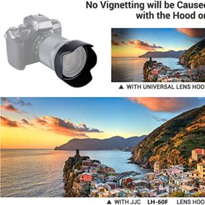 JJC EW-60F Reversible Lens Hood for Canon RF-S 18-150mm F3.5-6.3 is STM Lens on EOS R7 R10 & for Canon EF-M 18-150mm F3.5-6.3 is STM on EOS M50 M6 Mark II M M2 M3 M5 M200 M100 M10 Mirrorless Camera