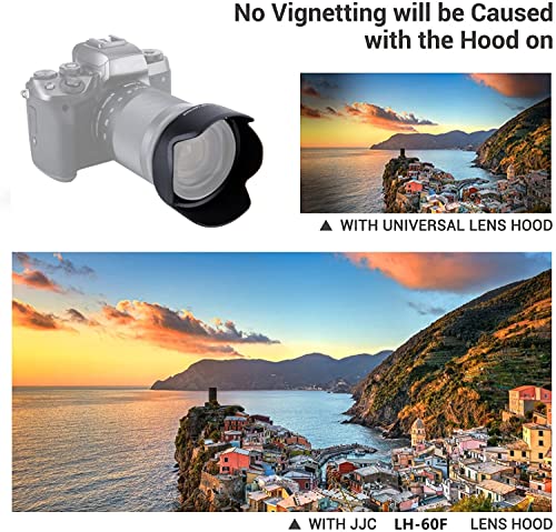 JJC EW-60F Reversible Lens Hood for Canon RF-S 18-150mm F3.5-6.3 is STM Lens on EOS R7 R10 & for Canon EF-M 18-150mm F3.5-6.3 is STM on EOS M50 M6 Mark II M M2 M3 M5 M200 M100 M10 Mirrorless Camera