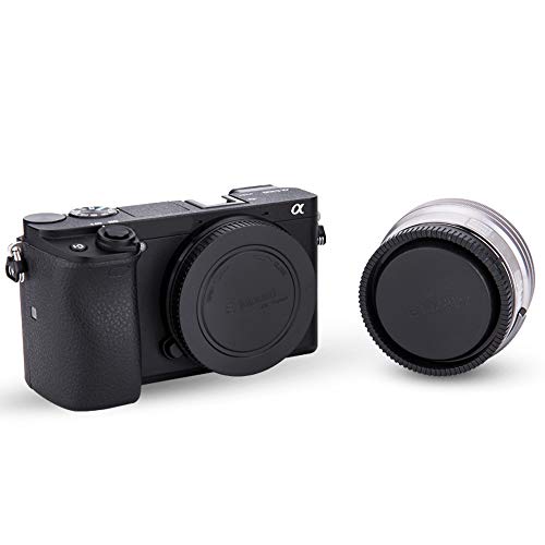 2 Pack JJC E-Mount Body Cap and Rear Lens Cap Kit for Sony A6000 A6100 A6300 A6400 A6500 A6600 A7C A7IV A7III A7II A7 A7RV A7RIV A7RIII II A7R A7S III II ZV-E1 A1 A9 FX3 FX30 & More Sony Camera & Lens