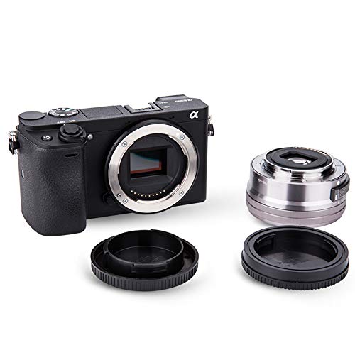 2 Pack JJC E-Mount Body Cap and Rear Lens Cap Kit for Sony A6000 A6100 A6300 A6400 A6500 A6600 A7C A7IV A7III A7II A7 A7RV A7RIV A7RIII II A7R A7S III II ZV-E1 A1 A9 FX3 FX30 & More Sony Camera & Lens