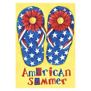 toland home garden 100049 american summer summer flag 28×40 inch double sided summer garden flag for outdoor house patriotic flag yard decoration