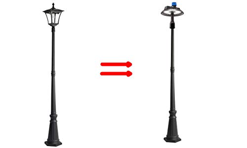 CYLED Post Top Light 60W LED Circular Area Light 8000Lm 5500K Pure White (200W Equivalent) Garden Pole Lights Outdoor Post Top Lamps Lamp Top Pathway Pole Light Fixture for Street Yard Garden