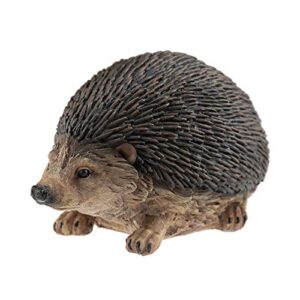 clever garden hedgehog garden statue outdoor décor, resin figurine decoration for lawn, yard, patio, porch, and more