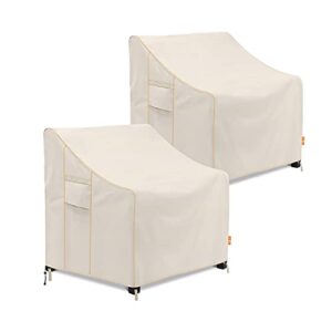 zejun patio chair covers, 2 pack-37”lx40”dx30”h waterproof outdoor furniture cover, 600d durable lounge deep seat covers, uv & rip & fade resistant covers for patio garden lawn sofa wicker chair