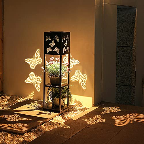 AVEKI Solar Garden Lights, Butterfly Pattern Solar Pathway Lights Waterproof Landscape Lighting Flower Plant Stand for Patio Lawn Path Backyard Decoration (Butterfly)