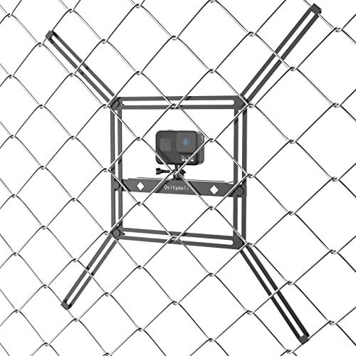 Action Camera Fence Mount Metal Backstop Chain Link Fence Mount for GoPro/Smartphone-Ideal Backstop Camera Mount for Recording Baseball,Softball and Tennis Games