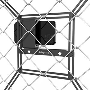 Action Camera Fence Mount Metal Backstop Chain Link Fence Mount for GoPro/Smartphone-Ideal Backstop Camera Mount for Recording Baseball,Softball and Tennis Games