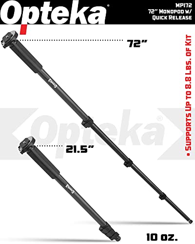 Opteka 72-Inch Photo Video Monopod with Quick Release for Digital SLR Cameras and Camcorders