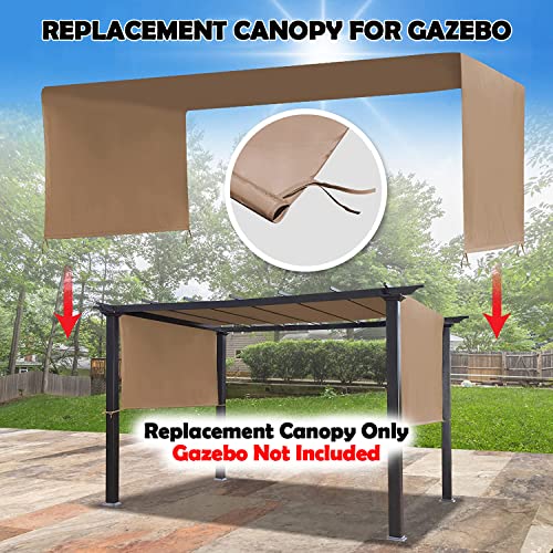 Pergola Roof, Replacement Roof, Canopy Garden Sun Shade Patio Canopy Shelter Weather-Resistant, Water-Repellent for Pergola Outdoor Canopies Canopy Cover for Freestanding Pergola