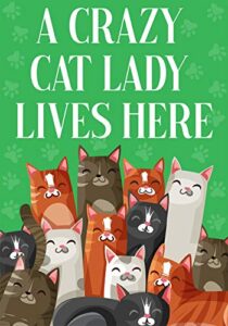 cat lady garden flag 12.5″ x 18″ kitten cat lover briarwood lane