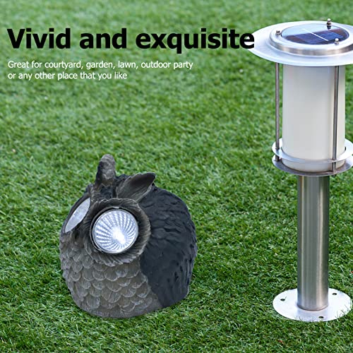 Animal Solar Lamp Resin Owl Garden Light LED Outdoor Animal Sculpture Figurine Lights Landscape Lighting for Lawn Yard Patio Pathway