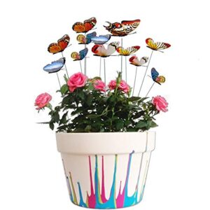 keanvik 25 pcs glowing artificial butterfly decorative garden stakes for outdoor yard, patio plant pot, lawn and home decorative (25 pcs glowing butterfly stakes)