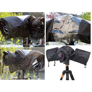 WANBY Waterproof Camera Rain Cover Professional Soft Black Camera Rain Covers for All DSLR SLR Cameras