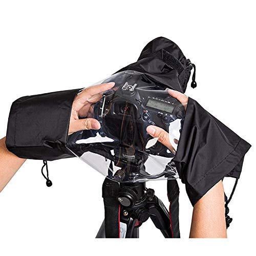 WANBY Waterproof Camera Rain Cover Professional Soft Black Camera Rain Covers for All DSLR SLR Cameras