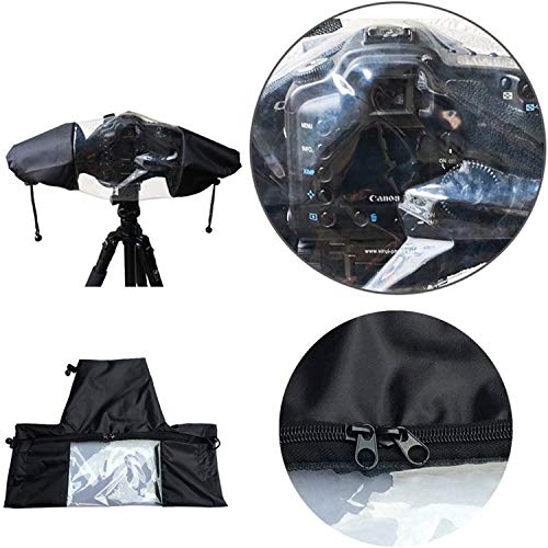 WANBY Waterproof Camera Rain Cover Professional Soft Black Camera Rain Covers for All DSLR SLR Cameras