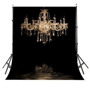 lylycty 5x7ft luxurious chandeliers photography background european gorgeous crystal chandelier black backdrop studio props indoor decorations ly024