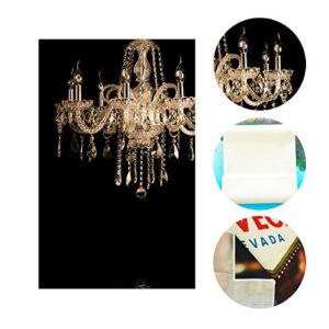 LYLYCTY 5x7ft Luxurious Chandeliers Photography Background European Gorgeous Crystal Chandelier Black Backdrop Studio Props Indoor Decorations LY024