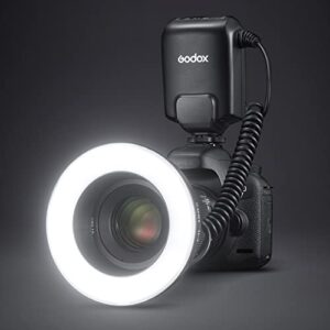 Godox ML-150II ML150II Macro LED Ring Flash Speedlite GN12 0.1-2s Recycle Time 5800K±200K for Sony Canon Nikon Fuji Olympus Panasonic DSLR Cameras for Video Production, Animal and Plant Photography