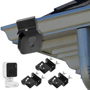 3pack gutter mount for blink outdoor (3rd gen) xt3, with outlet wall mount for blink sync module 2, perfect vision for your blink surveillance camera – black