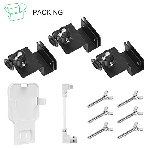 3Pack Gutter Mount for Blink Outdoor (3rd Gen) XT3, with Outlet Wall Mount for Blink Sync Module 2, Perfect Vision for Your Blink Surveillance Camera - Black