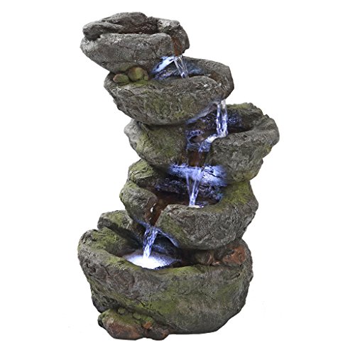 Design Toscano Breakneck Falls Illuminated Garden Fountain