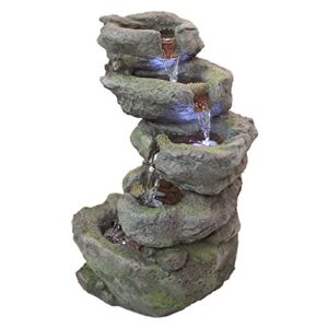 Design Toscano Breakneck Falls Illuminated Garden Fountain