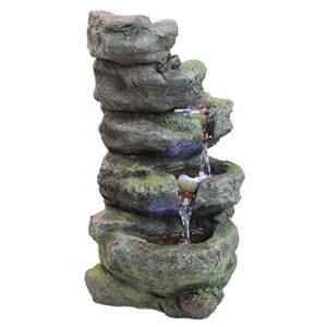 Design Toscano Breakneck Falls Illuminated Garden Fountain