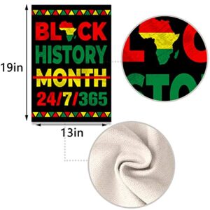 Nepnuser Black History Month Garden Flag Afro African American February Festival Holiday Party Decoration Double Sided Lawn Front Yard Sign