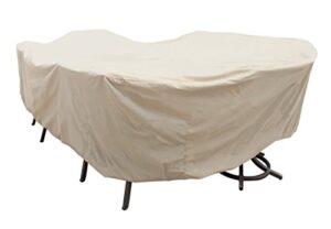 treasure garden x-large oval/rectangle table & chairs w/8 ties (no center hole) – protective furniture covers