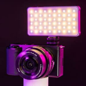 simorr P96L RGB Video Light, Palm-Sized All-Metal Portable LED Camera Light Full Color Fill Light CRI 96+ Rechargeable DSLR Lighting with Aluminum Alloy for Photography, YouTube, TikTok, Ins-3489
