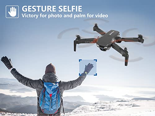 heygelo S90 Drones with Camera for Adults, 1080P HD Mini FPV Drone for Kids Beginners, Foldable RC Quadcopter Toys Gifts for Boys Girls with Altitude Hold, Gravity Control, 2 Batteries and Carry Case