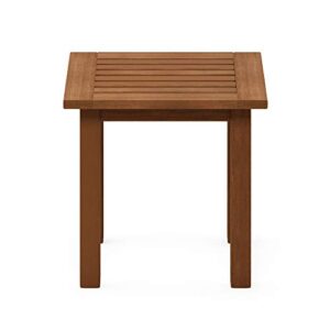 Furinno FG18506 Tioman Hardwood Patio Furniture Outdoor End Table, Natural