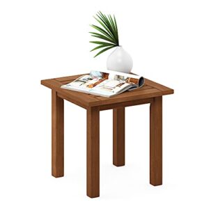 Furinno FG18506 Tioman Hardwood Patio Furniture Outdoor End Table, Natural