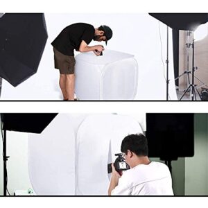 Bestshoot 24" Portable Photo Studio Shooting Tent Light Box Cube Diffusion Softbox Tent with 4 Colors Backdrops (Red Dark Blue Black White) for Table Top Indoor Outdoor Photography
