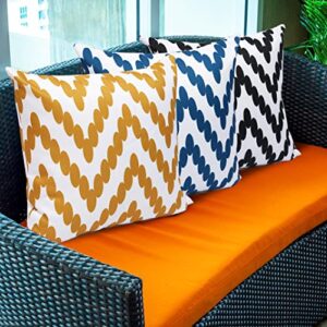 JYVNCZ Fall Outdoor Pillows Covers 18x18 Inch Set of 2 Decorative Waterproof Cushion Lumbar Throw Pillow Covers for Patio Furniture Couch (Yellow)