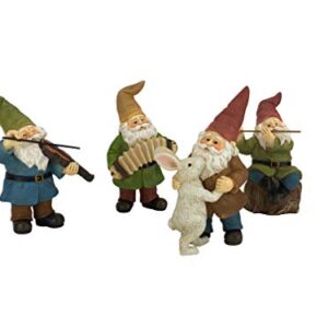 GlitZGlam Happy Gnomes Dancing Celebration! - 4- Piece Musical Garden Gnome Set for The Miniature Fairy Garden