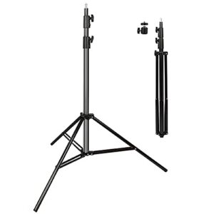 heavy duty light stand 9.5 feet/2.8 meters adjustable spring cushioned metal photography tripod stand for photo studio speedlight, ring light, photographic equipments thickening flash stand
