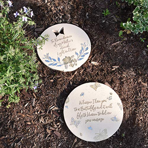 Pavilion Gift Company 22215 Whisper I Love You to A Butterfly and It Will Fly to Heaven to Deliver Your Message-10 Inch Weather Proof Ston 10" Garden Stone, 10 inch Round, Beige