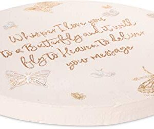 Pavilion Gift Company 22215 Whisper I Love You to A Butterfly and It Will Fly to Heaven to Deliver Your Message-10 Inch Weather Proof Ston 10" Garden Stone, 10 inch Round, Beige