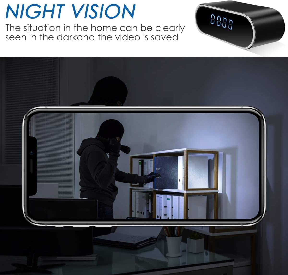 Spy Camera Hidden Camera Detector- HD1080P WiFi Camera for Home Office Security Surveillance Camera with Motion Detection Night Vision