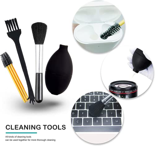 Cleaning Kit for Laptop,PC TV Screen Microfiber Cleaning Cloth Swabs & Case for Electronic Devices, Camera Lens Cleaning, with Storage Box (12Pcs)