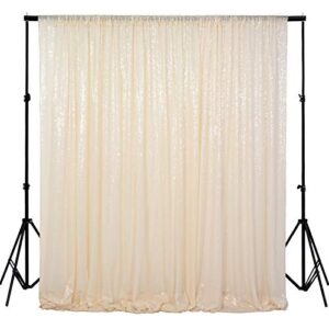 shidianyi 4ftx6ft-ivory-sequin photo backdrop, beige wedding photo booth, photography background ivory sequin backdrop curtain glitter backdrop for parties