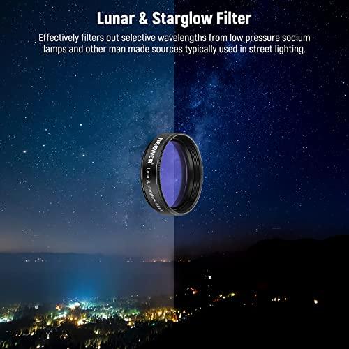 Neewer 1.25 inches Telescope Moon Filter, CPL Filter, 5 Color Filters Set(Red, Orange, Yellow, Green, Blue), Eyepieces Filters for Enhancing Definition and Resolution in Lunar Planetary Observation