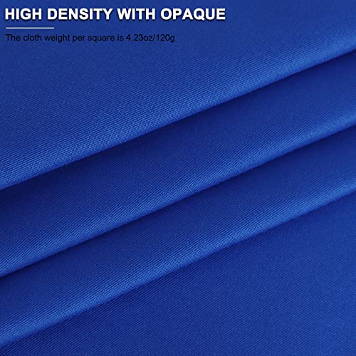 10 X 7 FT Royal Blue Screen Backdrop for Photography, Chromakey Background for Video Self Tape Audition Zoom Meeting Photoshoot Gaming YouTube, Polyester Cloth Fabric Curtain Sheet with 4 Clamps