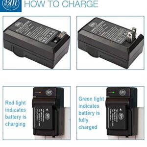 BM 2-Pack of DMW-BLG10 Batteries and Charger for Panasonic Lumix DC-G100, DC-ZS80, DC-GX9, DC-LX100 II, DC-ZS200, DC-ZS70, DMC-GX80, DMC-GX85, DMC-ZS60, DMC-ZS100, DMC-GF6, DMC-GX7K, DMC-LX100K Camera